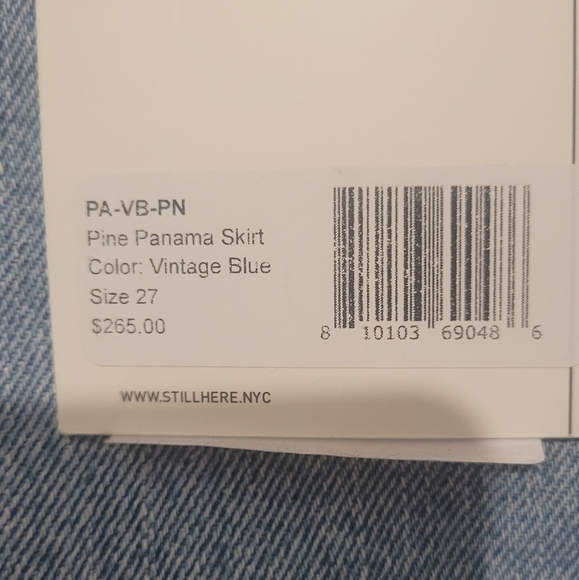 Still Here New York Pine Panama Skirt SZ 27 - Picture 4 of 8